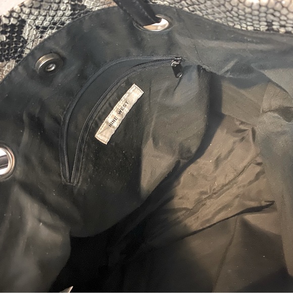 NINE WEST- faux snake skin tote - Picture 5 of 5